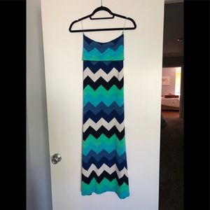 Chevron maxi skirt / strapless maxi dress